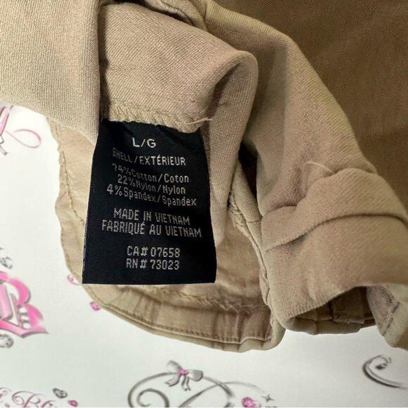 Seduction shorts buttons nautical tan gold high waist stretchy classy luxe - Picture 5 of 5